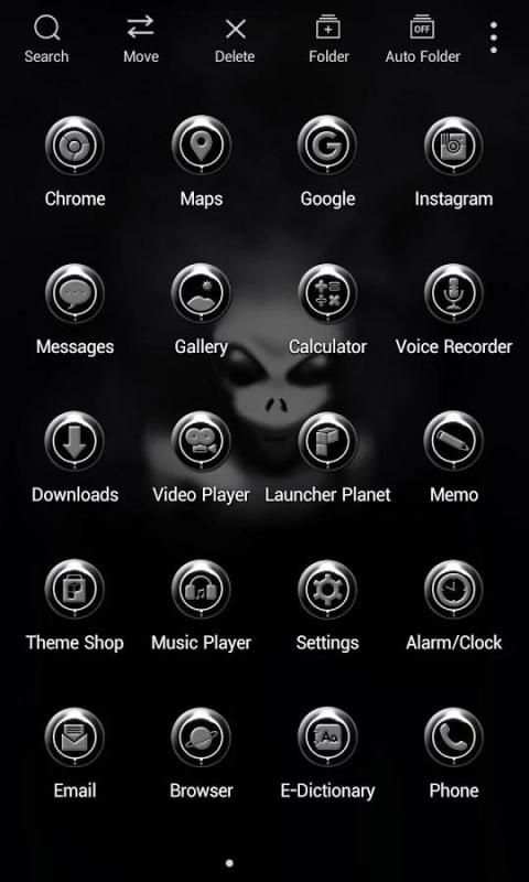 Alien Launcher theme 1 تصوير الشاشة