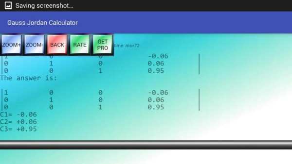 Gauss Jordan Calculator स्क्रीनशॉट 4