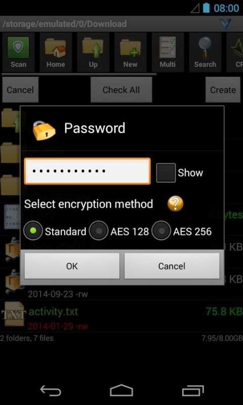 AndroZip™ FREE File Manager 4 تصوير الشاشة