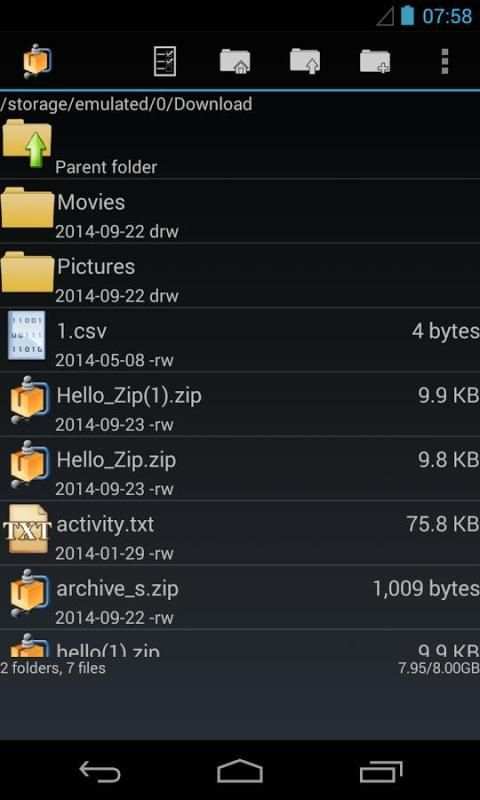 AndroZip™ FREE File Manager 5 تصوير الشاشة
