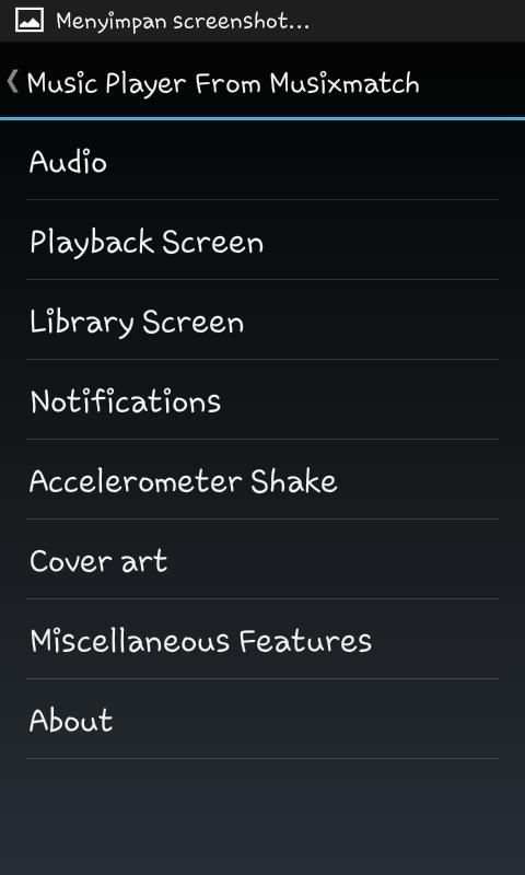 musik musiXmatch mp3 player screenshot 1