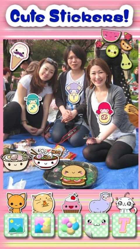 Kawaii Stiker Editor Foto screenshot 2