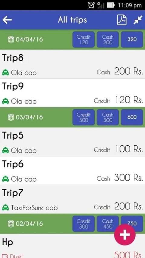 Cab Driver Accountant स्क्रीनशॉट 4