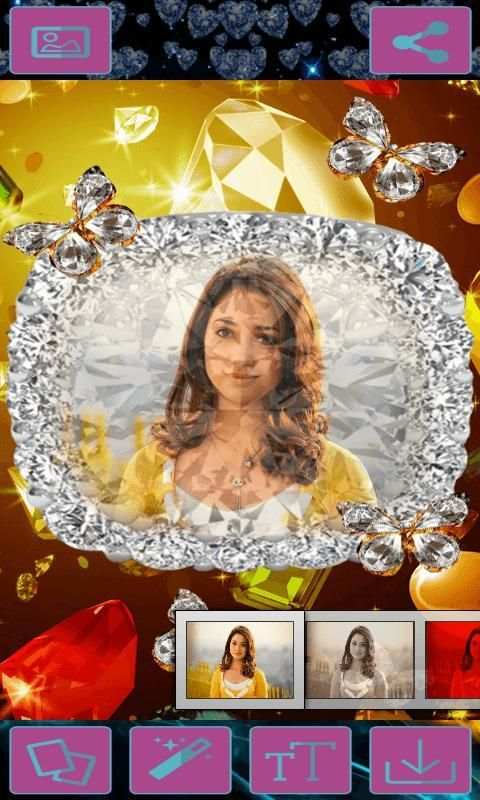 Diamond Photo Frames स्क्रीनशॉट 2