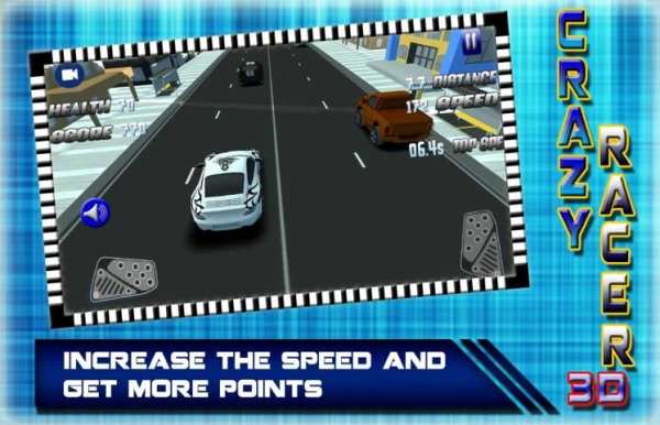 Crazy Racer 3d 2016 7 تصوير الشاشة