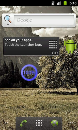 Battery level screenshot 1