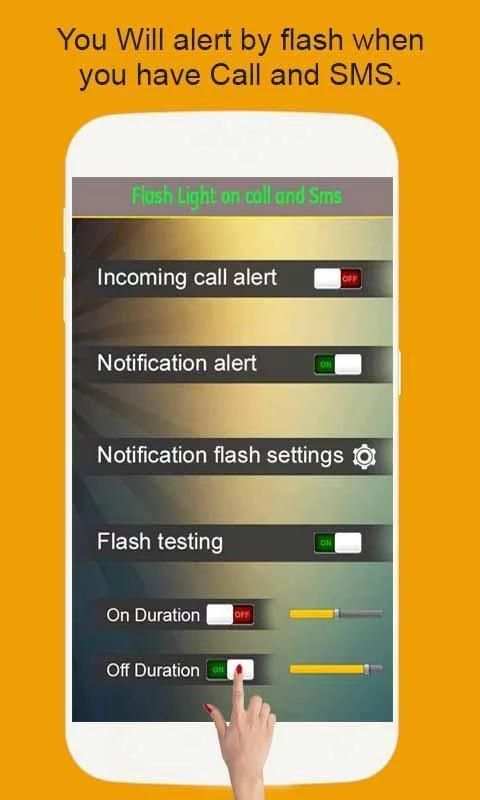 Flash Light On Call And SMS скриншот 1