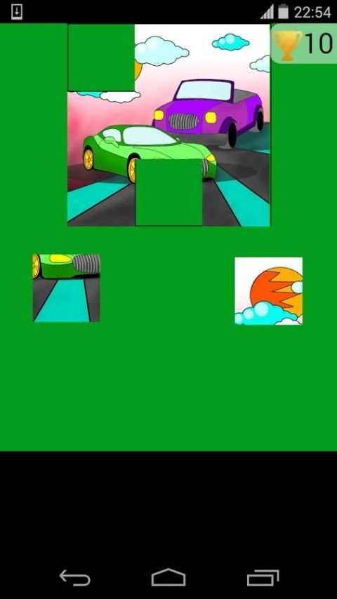 car kids puzzles game screenshot 3