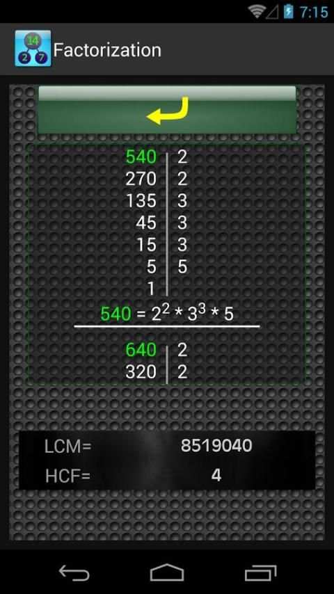 Factorization. Factor calc. screenshot 1