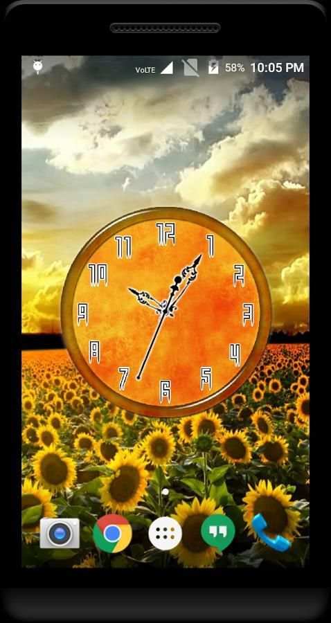 Orange Clock Live Wallpaper screenshot 4