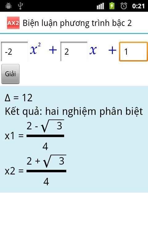 Quadratic Equation AX2 screenshot 8