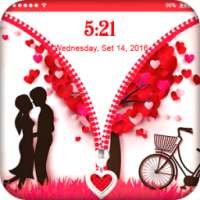 Love Photo Zipper Lock Screen