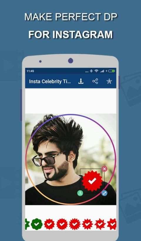 Insta Celebrity Tick Dp Maker screenshot 1