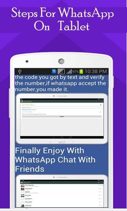 Guide WhatsApp for Tablet 1 تصوير الشاشة