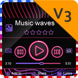Music waves PlayerPro Skin icon