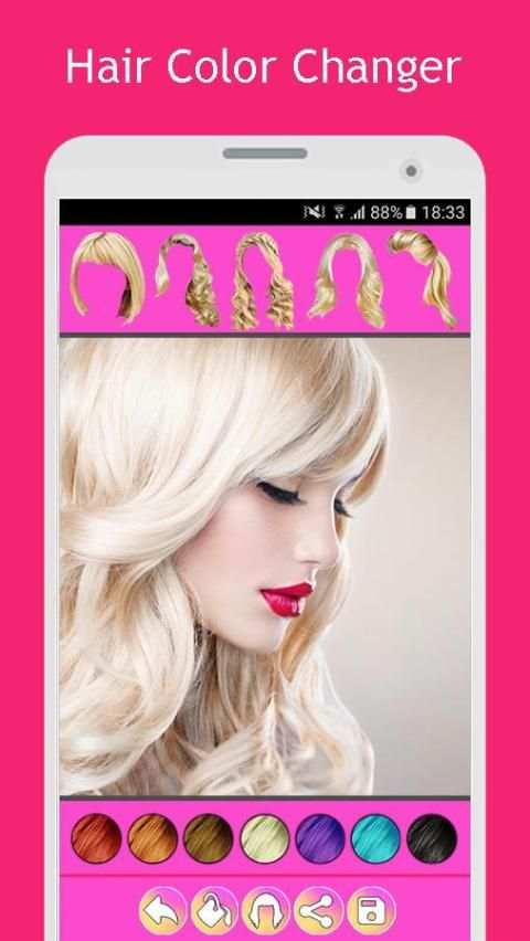 Hair Color Changer Studio 5 تصوير الشاشة