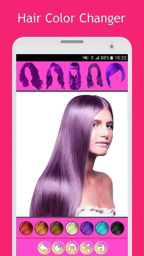 Hair Color Changer Studio 2 تصوير الشاشة