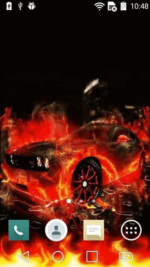 Car on fire live wallpaper screenshot 1