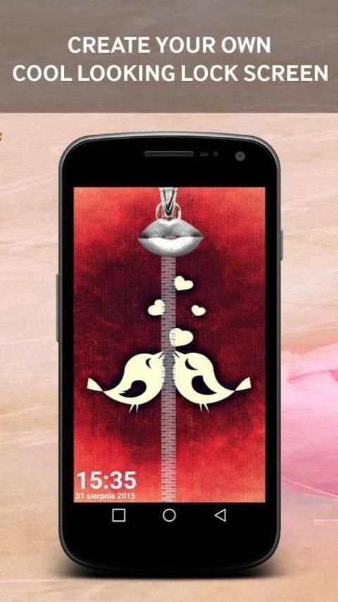 Love Zipper Lock Screen screenshot 4