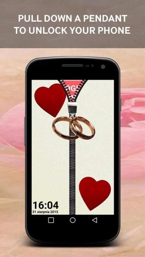 Love Zipper Lock Screen screenshot 1