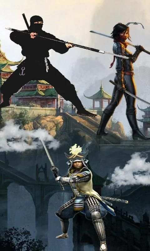 Samurai and Ninja Wallpaper screenshot 1