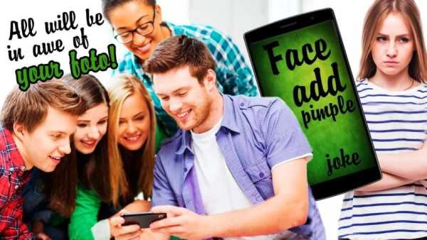 Face add pimple joke screenshot 1