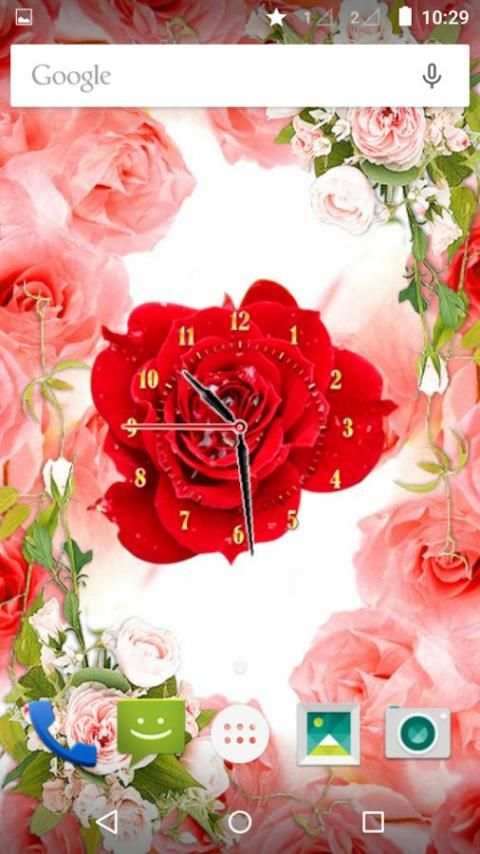 Rose Flower Clock скриншот 7