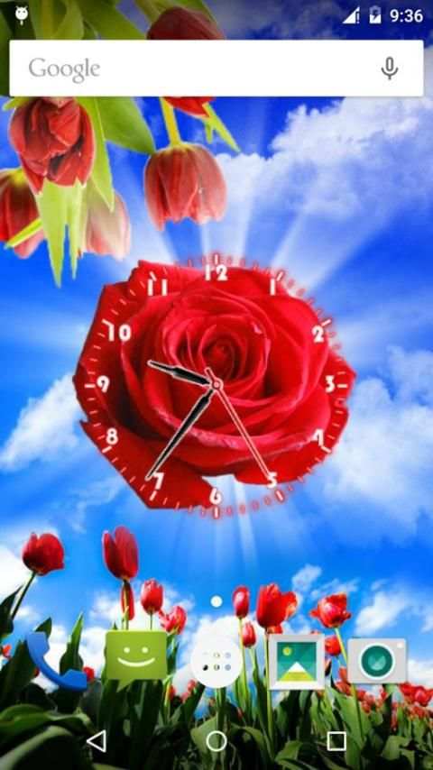 Rose Flower Clock скриншот 5