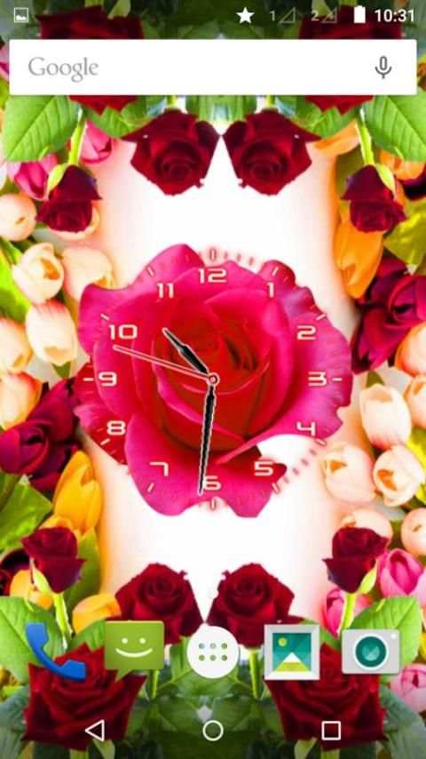 Rose Flower Clock скриншот 6