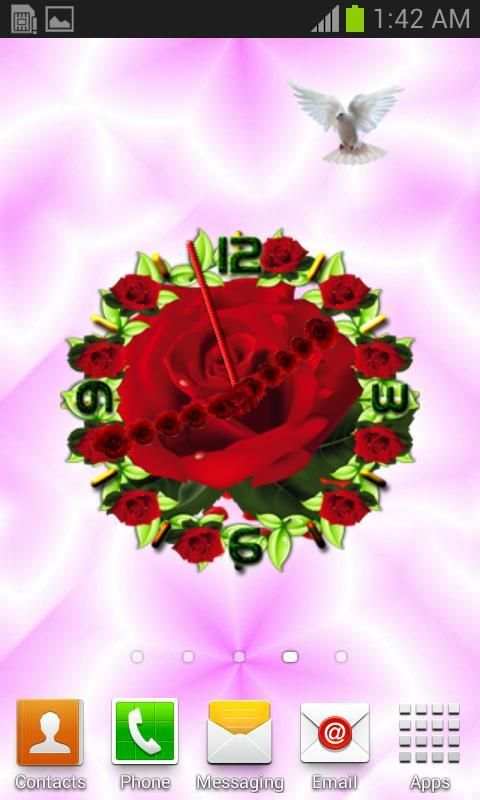 Rose Flower Clock 11 تصوير الشاشة