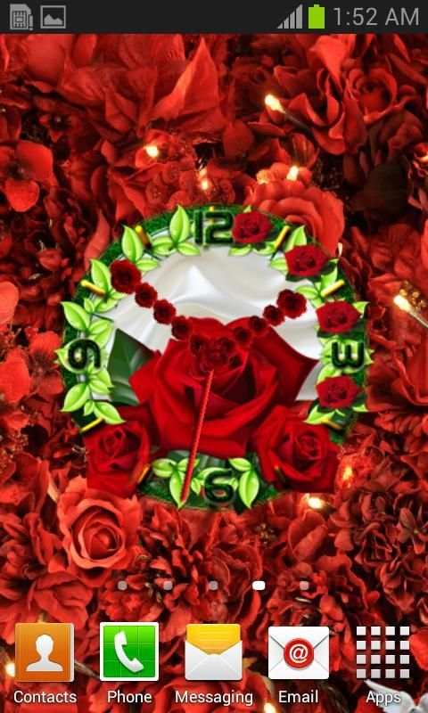 Rose Flower Clock 17 تصوير الشاشة