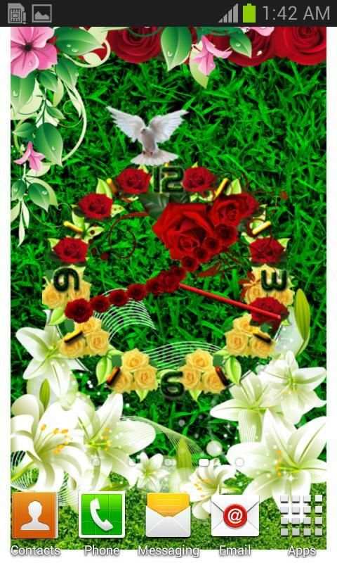 Rose Flower Clock 12 تصوير الشاشة