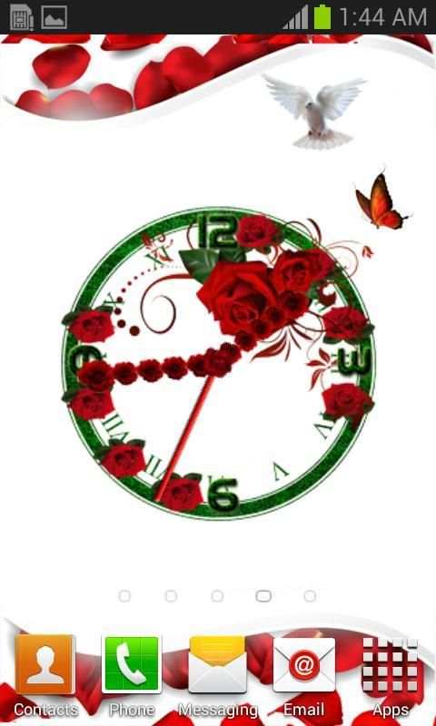 Rose Flower Clock 9 تصوير الشاشة