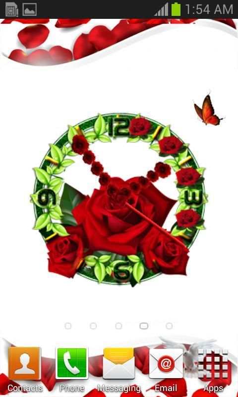 Rose Flower Clock 4 تصوير الشاشة