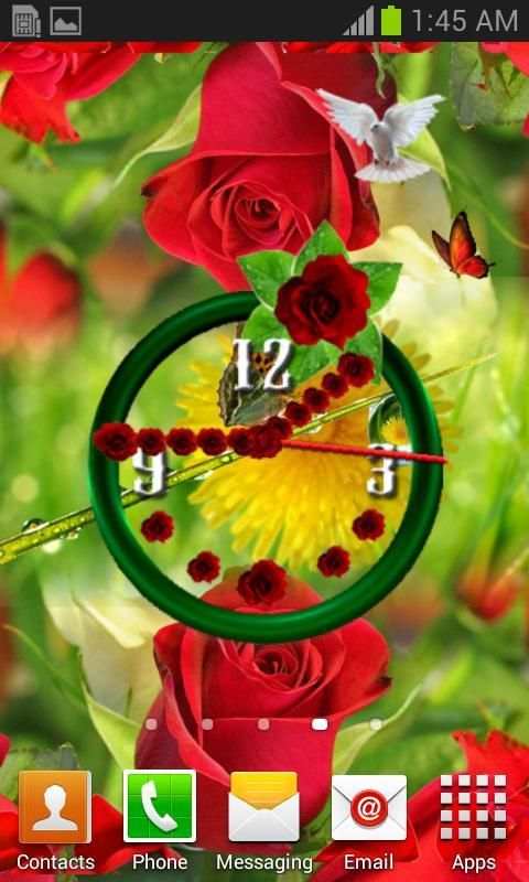Rose Flower Clock 1 تصوير الشاشة