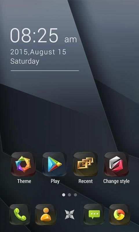 Obsidian GO Launcher Theme 2 تصوير الشاشة