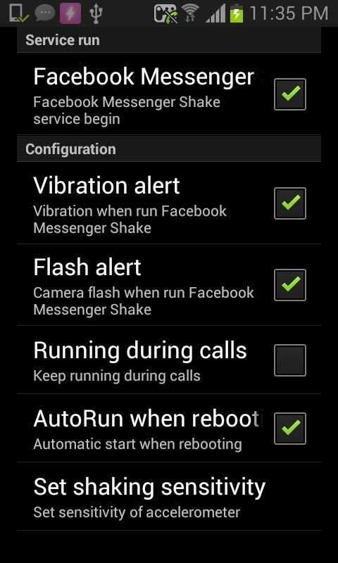 Facebook Messenger Shake screenshot 2
