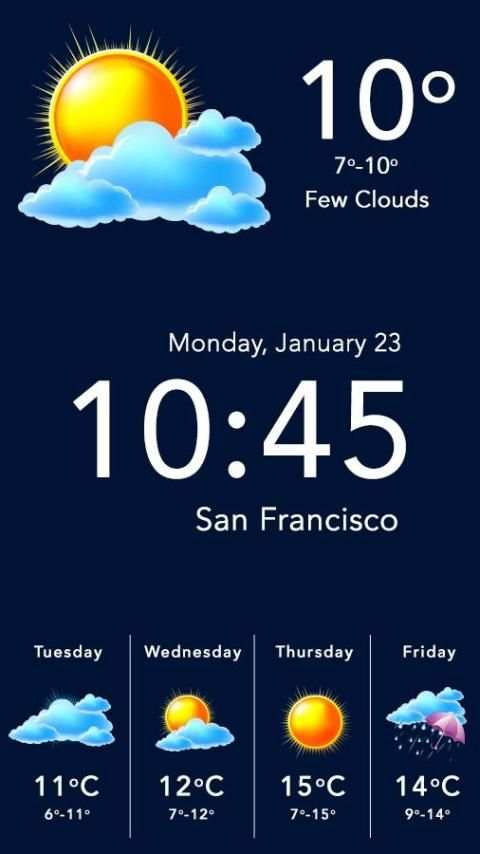 Clock Weather Widget screenshot 2
