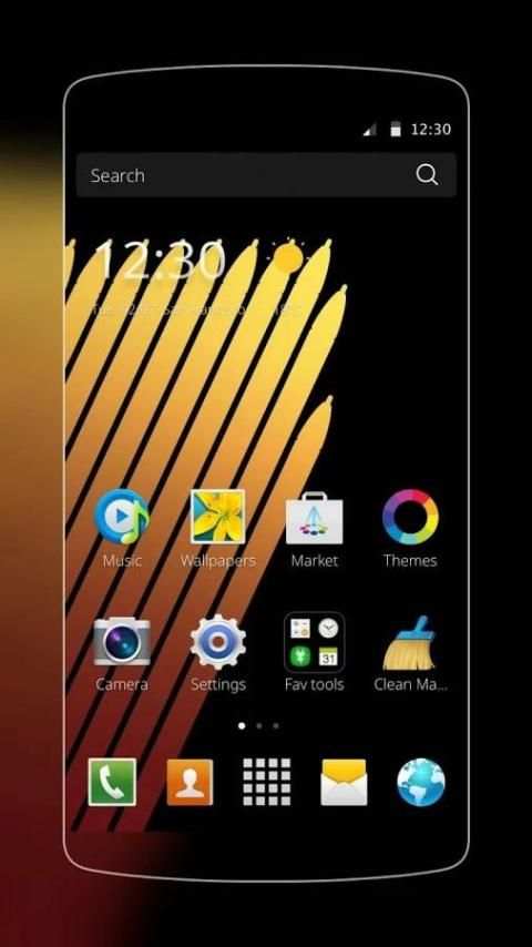 Золото Note 7 Theme скриншот 4