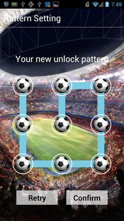 Football Pattern Live Lock-LWP скриншот 2