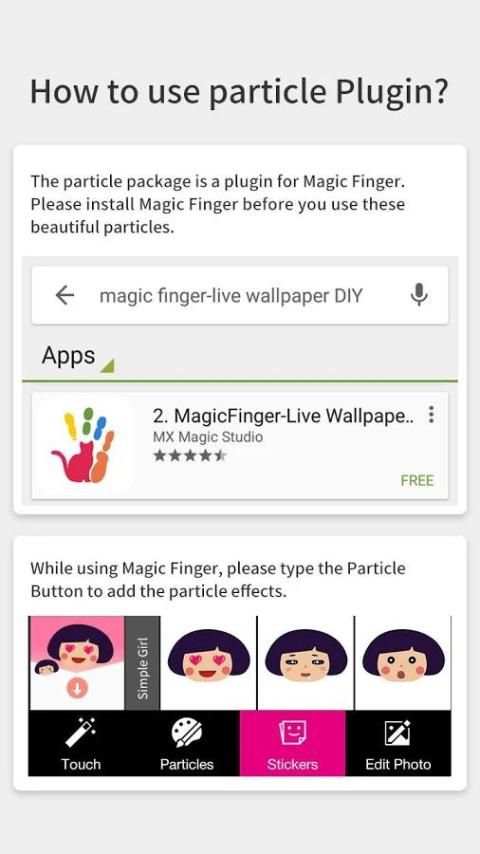 Mini Girl Magic Finger Plugin скриншот 3
