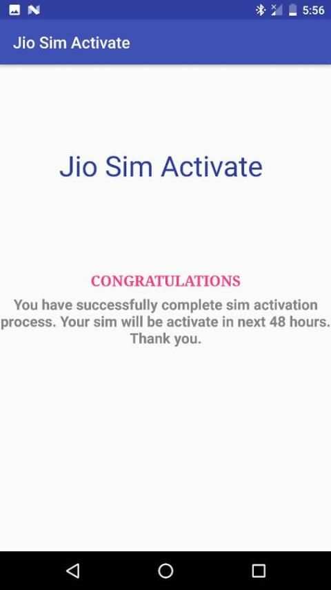 Jio Sim Activate Prank 1 تصوير الشاشة