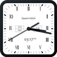 Roman square clock widget