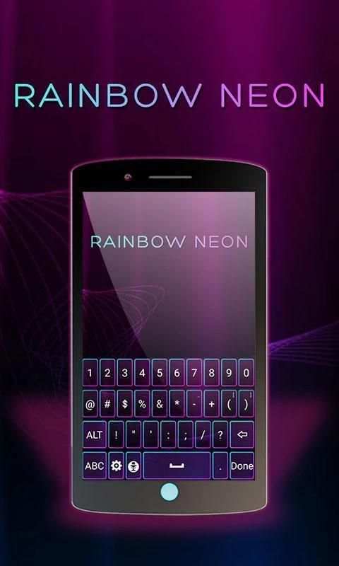 Rainbow Neon Keyboard screenshot 1