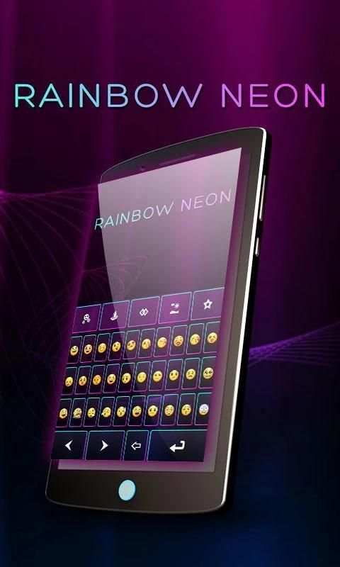 Rainbow Neon Keyboard screenshot 2