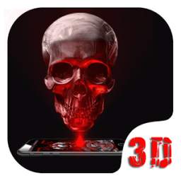 Red Blood Skull 3D theme 1.1.7