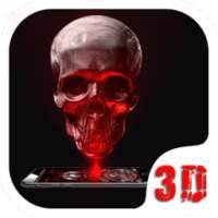 Red Blood Skull 3D Theme