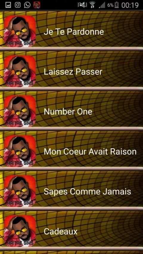 Chansons Maitre Gims скриншот 1