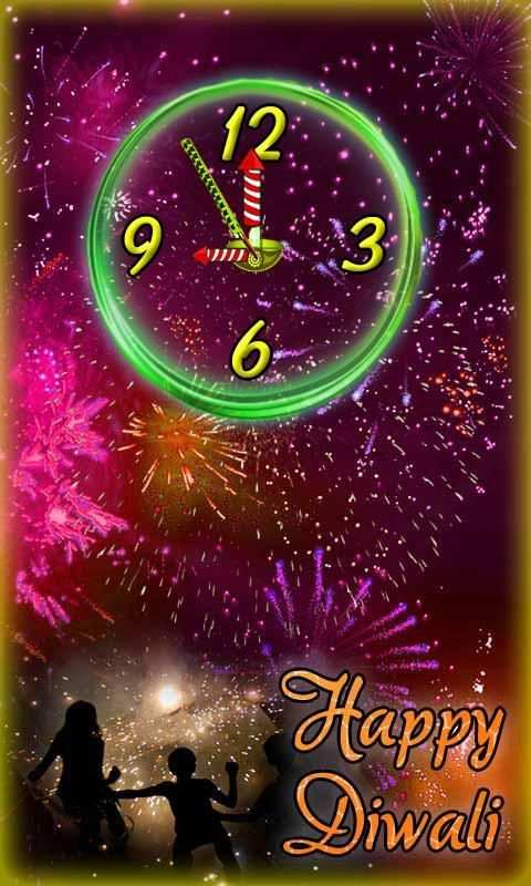 Diwali Clock live Wallpaper स्क्रीनशॉट 1