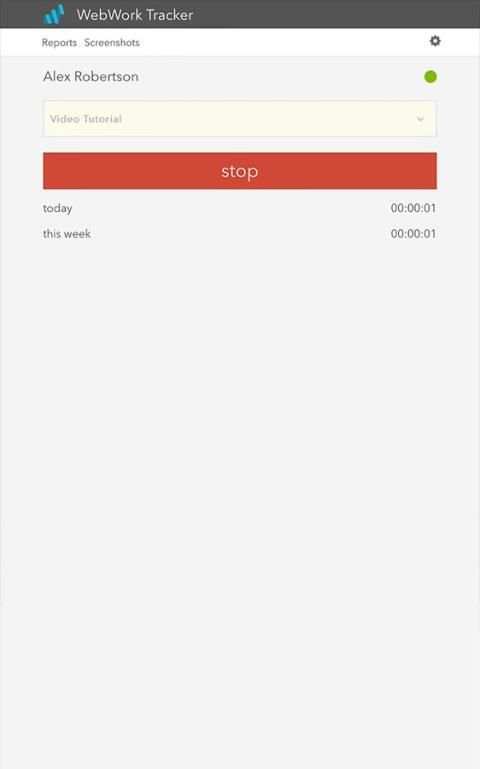 WebWork Time Tracker 7 تصوير الشاشة